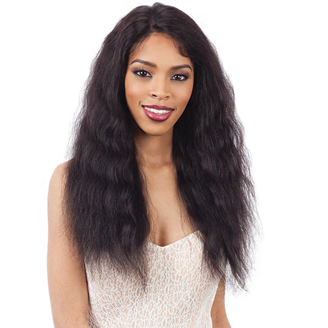 Naked 100% Brazilian WET & WAVY Natural Hair Lace Front Wig LOOSE DEEP