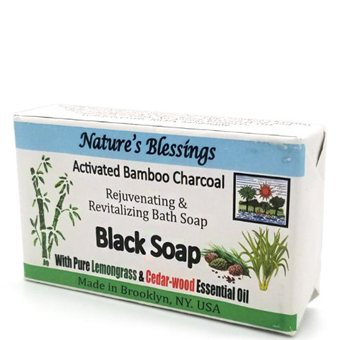 Natures Blessings Black Soap Pure Lemongrass Cedar-wood Essential Oil