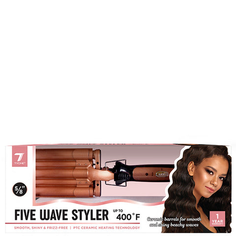 Nicka K New York #HRTW05 Tyche 5\/8\" Five Barrel Styler
