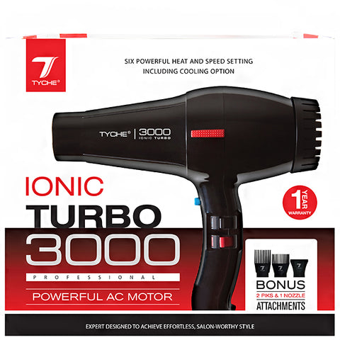 Nicka K New York #TD-1X Tyche Ionic Turbo 3000 Hair Dryer