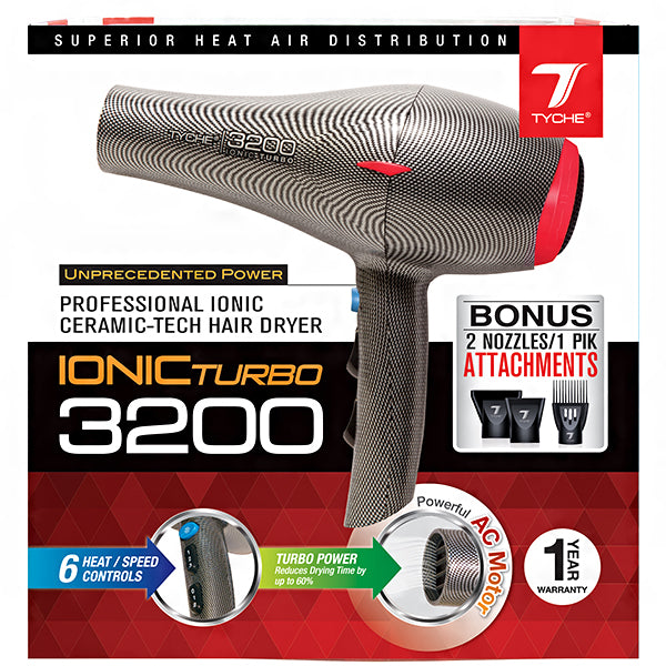 Nicka K New York #TD-7 Tyche Ionic Turbo 3200 Hair Dryer
