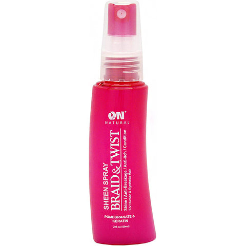 On Natural Sheen Spray Braid & Twist - Pomegranate & Keratin 2oz