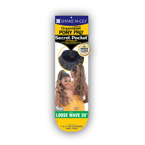 Organique Pony Pro Secret Pocket Mastermix Weave Ponytail - LOOSE WAVE 26