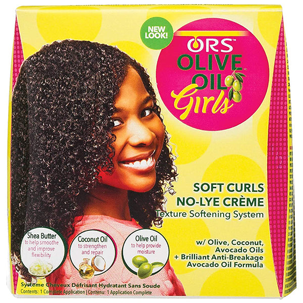 ORS Olive Oil Girls Soft Curls No-Lye Creme Texture Softening System