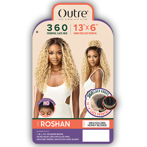 Outre 100% Human Blend 360 HD Frontal Lace Wig - ROSHAN