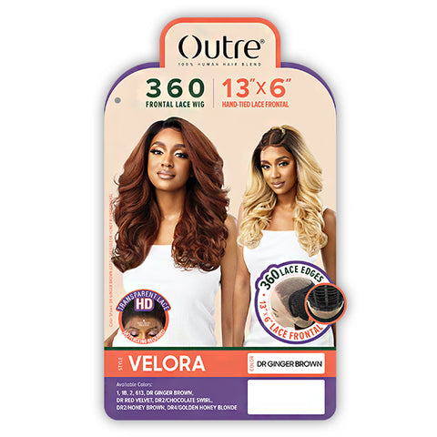 Outre 100% Human Hair Blend 360 HD Frontal Lace Wig VELORA (13x6 lace)