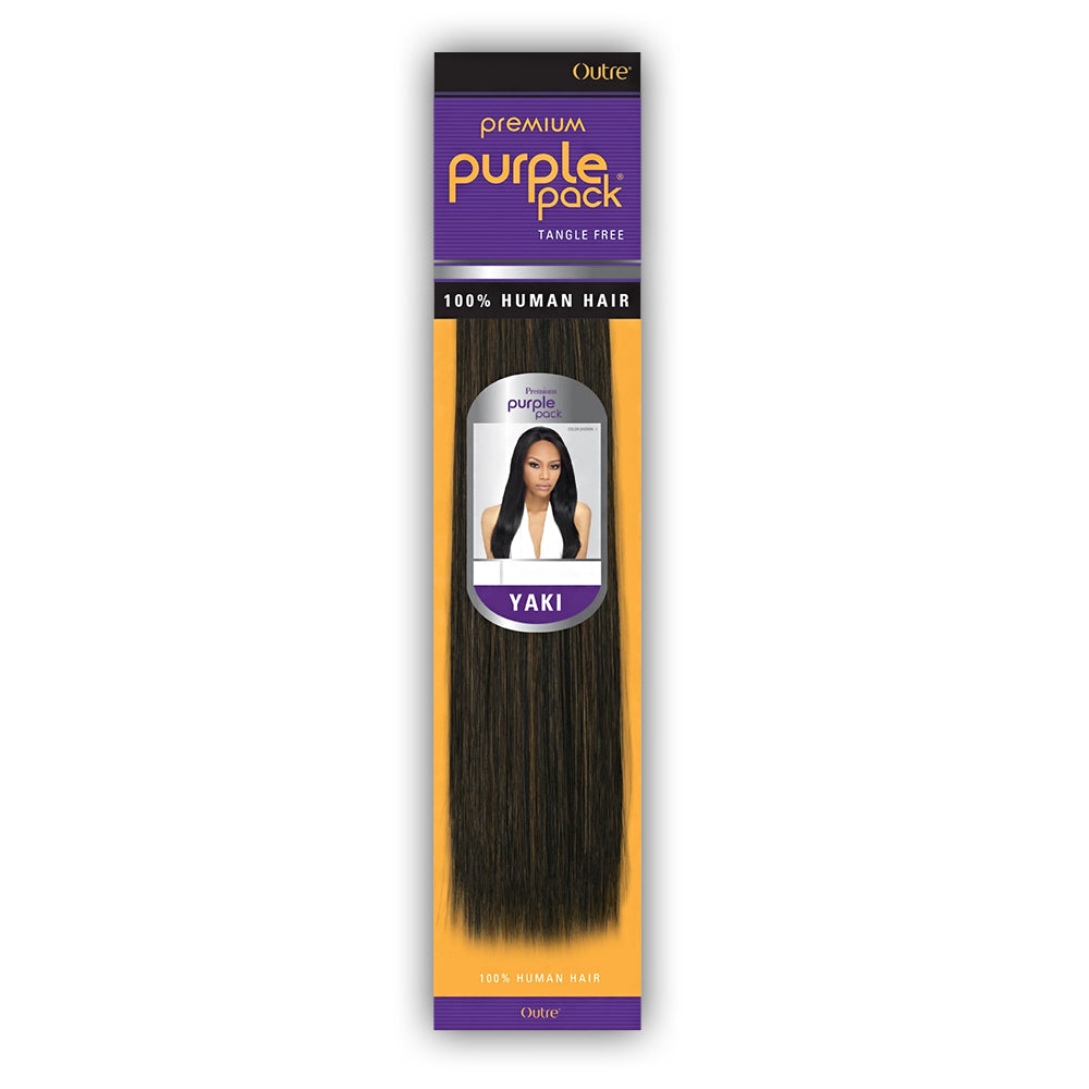 Outre 100% Human Hair Weave - PURPLE PACK YAKI 12