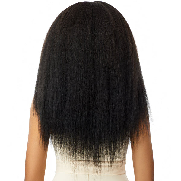 Outre Big Beautiful Hair Human Hair Blend Clip in - KINKY STRAIGHT 18