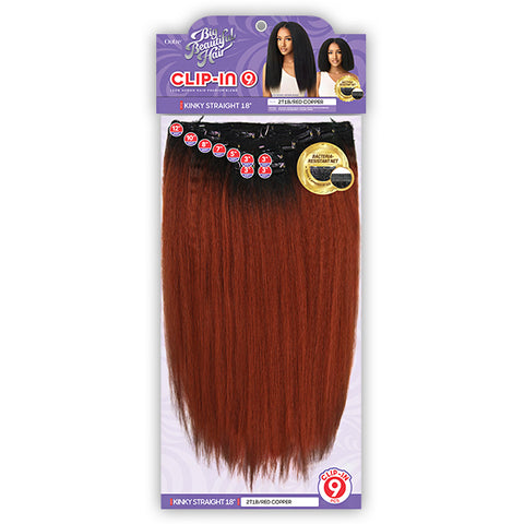 Outre Big Beautiful Hair Human Hair Blend Clip in - KINKY STRAIGHT 18