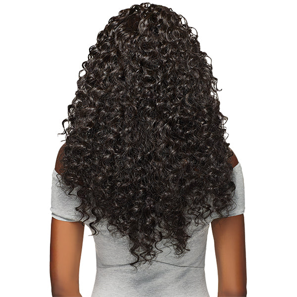 Outre Purple Pack Brazilian Boutique Human Hair Blend Weaving - VIRGIN DEEP 4PCS (18/20/22 + 4 inch lace closure)