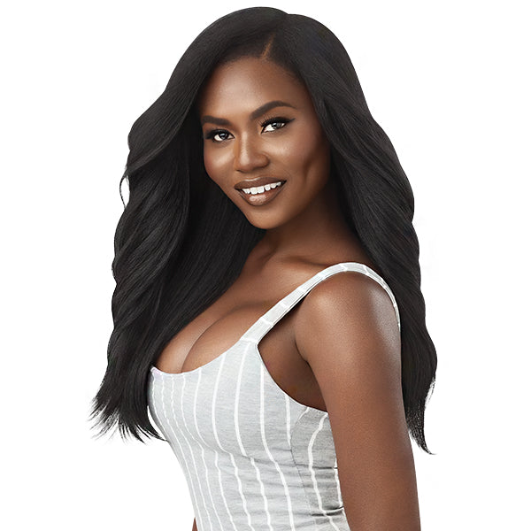 Outre Human Hair Blend U Part Cap Leave Out Wig DOMINICAN BLOWOUT 22