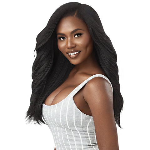Outre Human Hair Blend U Part Cap Leave Out Wig DOMINICAN BLOWOUT 22