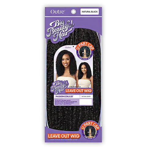 Outre Human Hair Blend U Part Cap Leave Out Wig - PASSION COILS 20