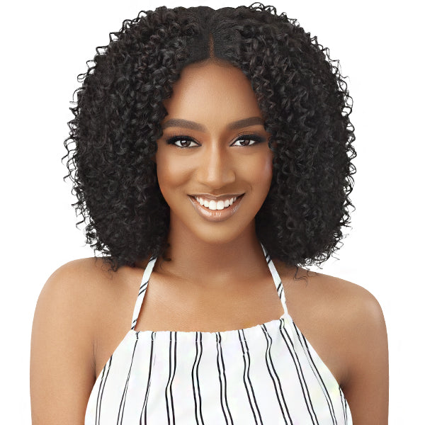 Outre Human Hair Premium Blend U Part Cap Leave Out Wig CURLY TWIST 14