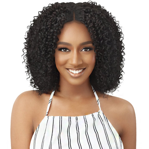 Outre Human Hair Premium Blend U Part Cap Leave Out Wig CURLY TWIST 14