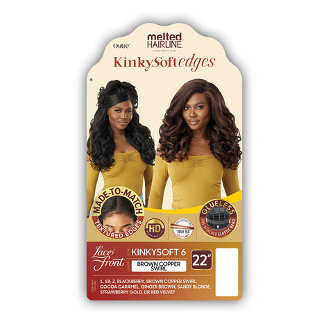 Outre Melted Hairline Kinky Soft Edges Synthetic Glueless HD Lace Front Wig - KINKYSOFT 6