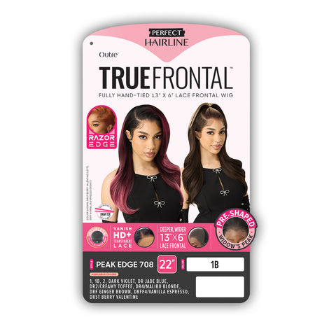 Outre Perfect Hairline True Frontal Synthetic Glueless 13x6 HD Lace Wig - PEAK 708