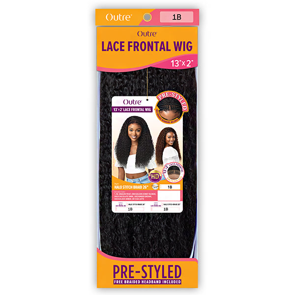 Outre Pre-Styled HD Lace Wig HALO STITCH BRAID 26 (13x2 lace frontal)