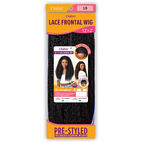 Outre Pre-Styled HD Lace Wig HALO STITCH BRAID 26 (13x2 lace frontal)
