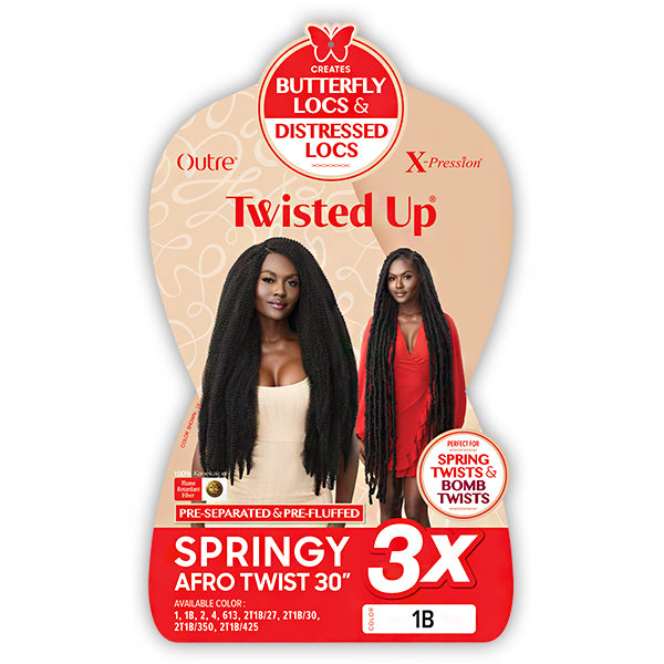 Outre Synthetic Braid - X PRESSION TWISTED UP 3X SPRINGY AFRO TWIST 30