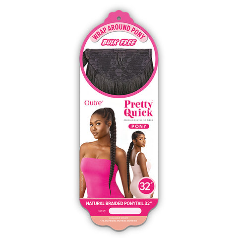 Outre Synthetic Hair Pretty Quick Pony - NATURAL BRAIDED PONYTAIL 32