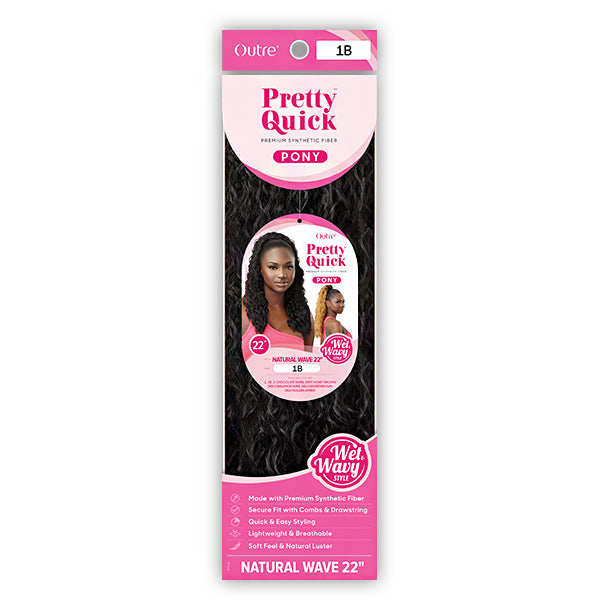 Outre Synthetic Hair Pretty Quick Pony - NATURAL WAVE 22