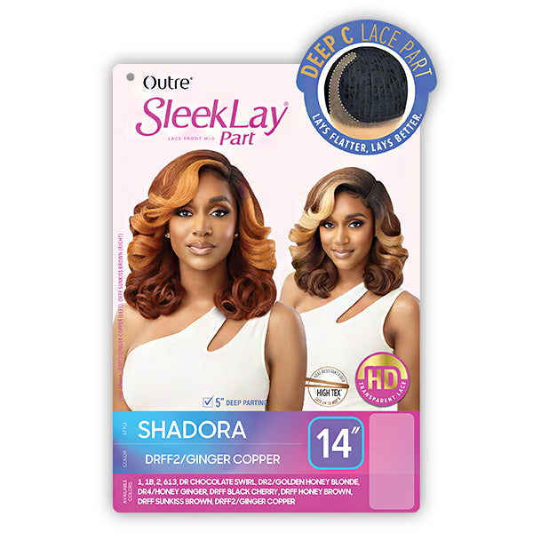 Outre Synthetic Hair Sleeklay Part HD Lace Front Wig - SHADORA