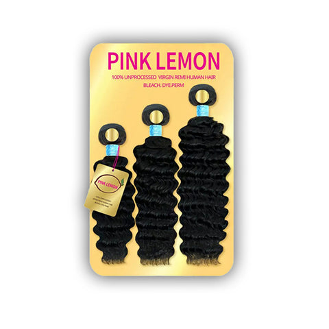 Pink Lemon 100% Virgin Remi Hair Weave - PINEAPPLE CURL (12\/14\/16)