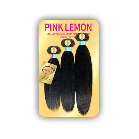 Pink Lemon 100% Virgin Remi Hair Weave - STRAIGHT (10\/12\/14)