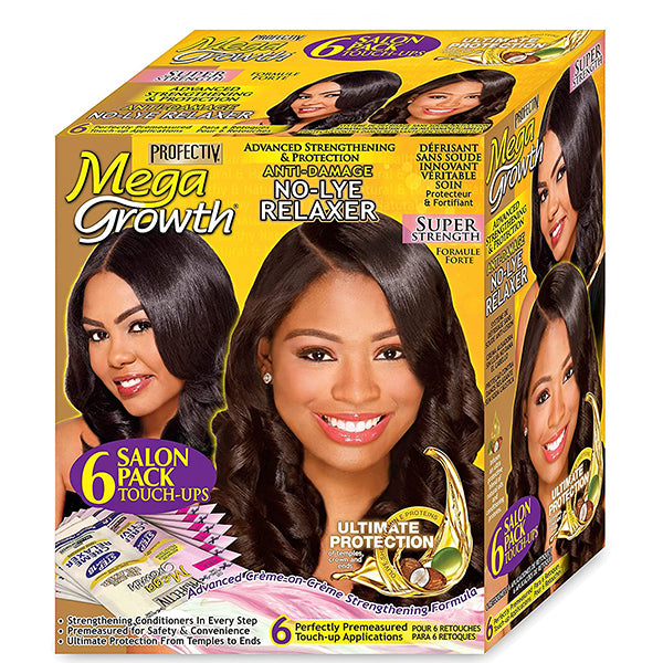 Profectiv Mega Growth No-Lye Relaxer 6 Salon Pack Touch-Ups - Super