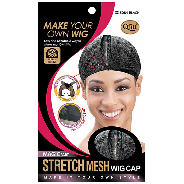 Qfitt #5061 Magic Part Stretch Mesh Wig Cap