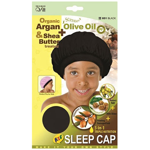Qfitt Organic Argan + Olive Oil & Shea Butter Kid Sleep Cap