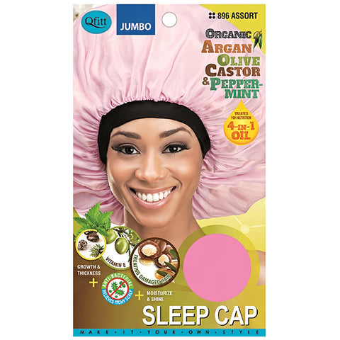 Qfitt Organic Argan + Olive Oil & Shea Butter Sleep Cap - Jumbo