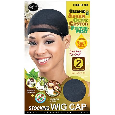 Qfitt Organic Argan + Olive Oil & Shea Butter Stocking Wig Cap