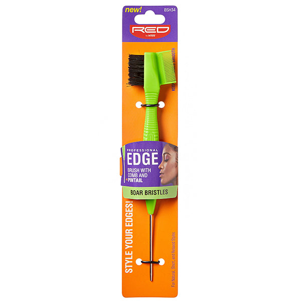 Red By Kiss BSH34 Professional Edge Brush With Comb & Pintail