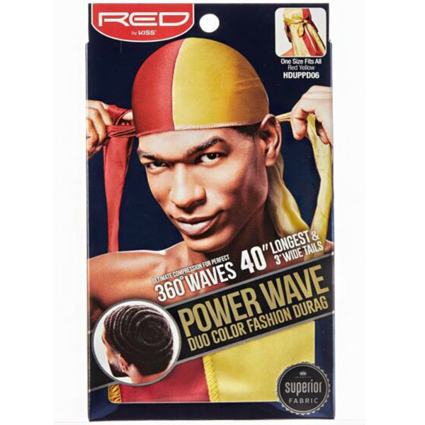 Red by Kiss HDUPPDXX Power Wave Duo Color Fashion Durag