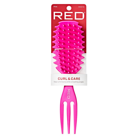 Red By Kiss HH273 Curl & Care Detangle Brush Pink