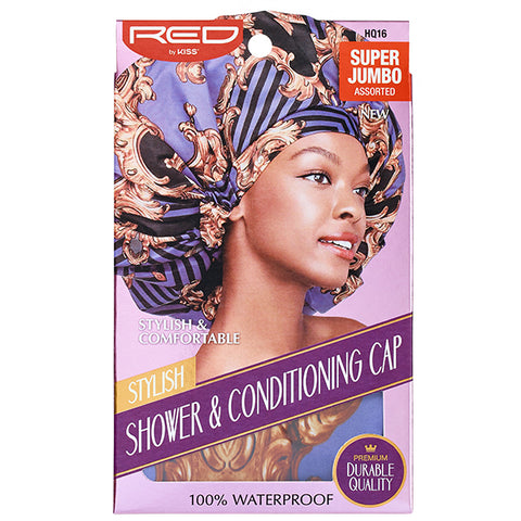 Red by Kiss HQXX Stylish Shower & Conditioning Cap Super Jumbo
