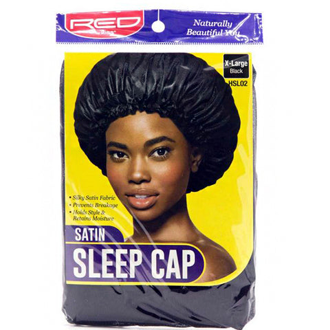 Red by Kiss HSL02 Satin Sleep Cap - X Large Black
