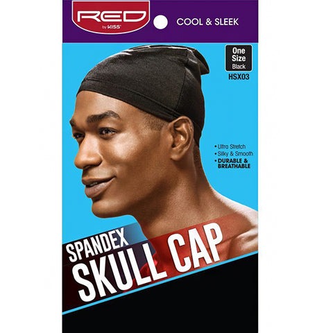 Red by Kiss HSX03 Spandex Skull Cap - One Size Black