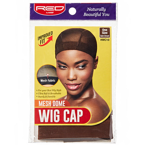 Red by Kiss HWC10 Mesh Dome Wig Cap - One Size Dark Brown