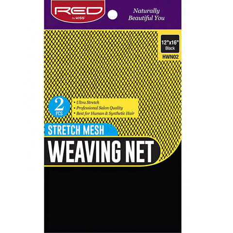 Red by Kiss HWN02 Stretch Mesh Weaving Net 2pcs - 12\"x16\" Black