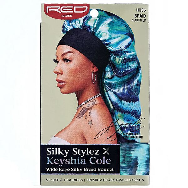Red by Kiss Silky Stylez X Keyshia Cole Wide Edge Silky Braid Bonnet