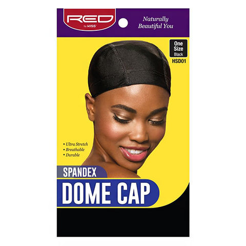 Red by Kiss Spandex Dome Cap One Size Black HSD01