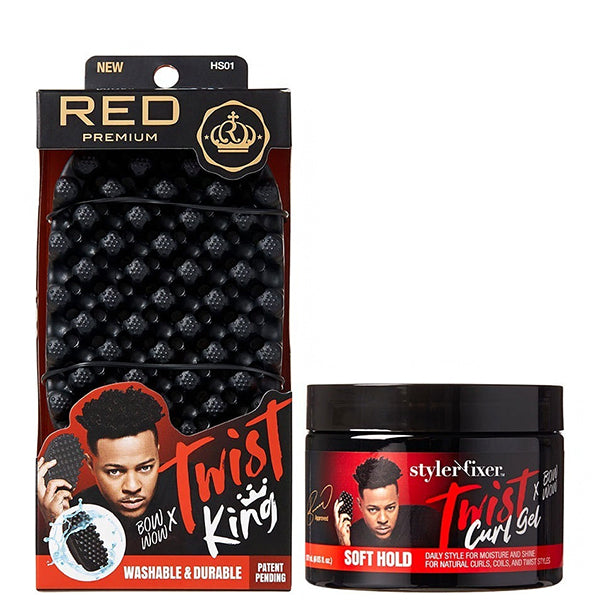 Red By Kiss STG01M Twist King Brush & Curl Gel Value Set