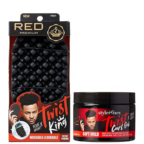 Red By Kiss STG01M Twist King Brush & Curl Gel Value Set