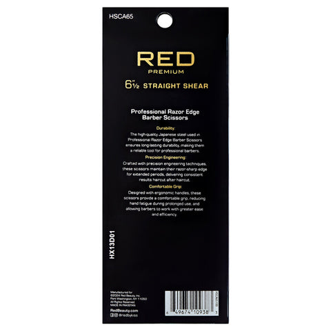 Red Premium HSCA65 Straight Hair Shear 6 1\/2\"