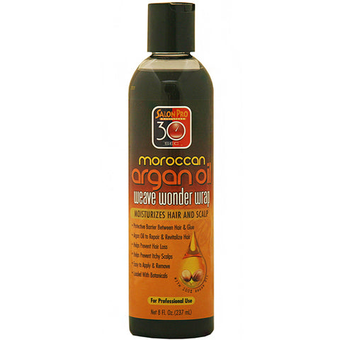 Salon Pro 30Sec Moroccan Argan Oil Weave Wonder Wrap - Black 8oz