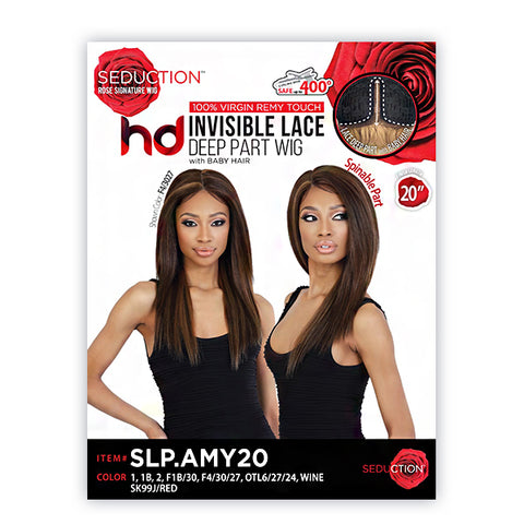 Seduction Synthetic Hair HD Invisible Deep Part Lace Wig - SLP AMY20