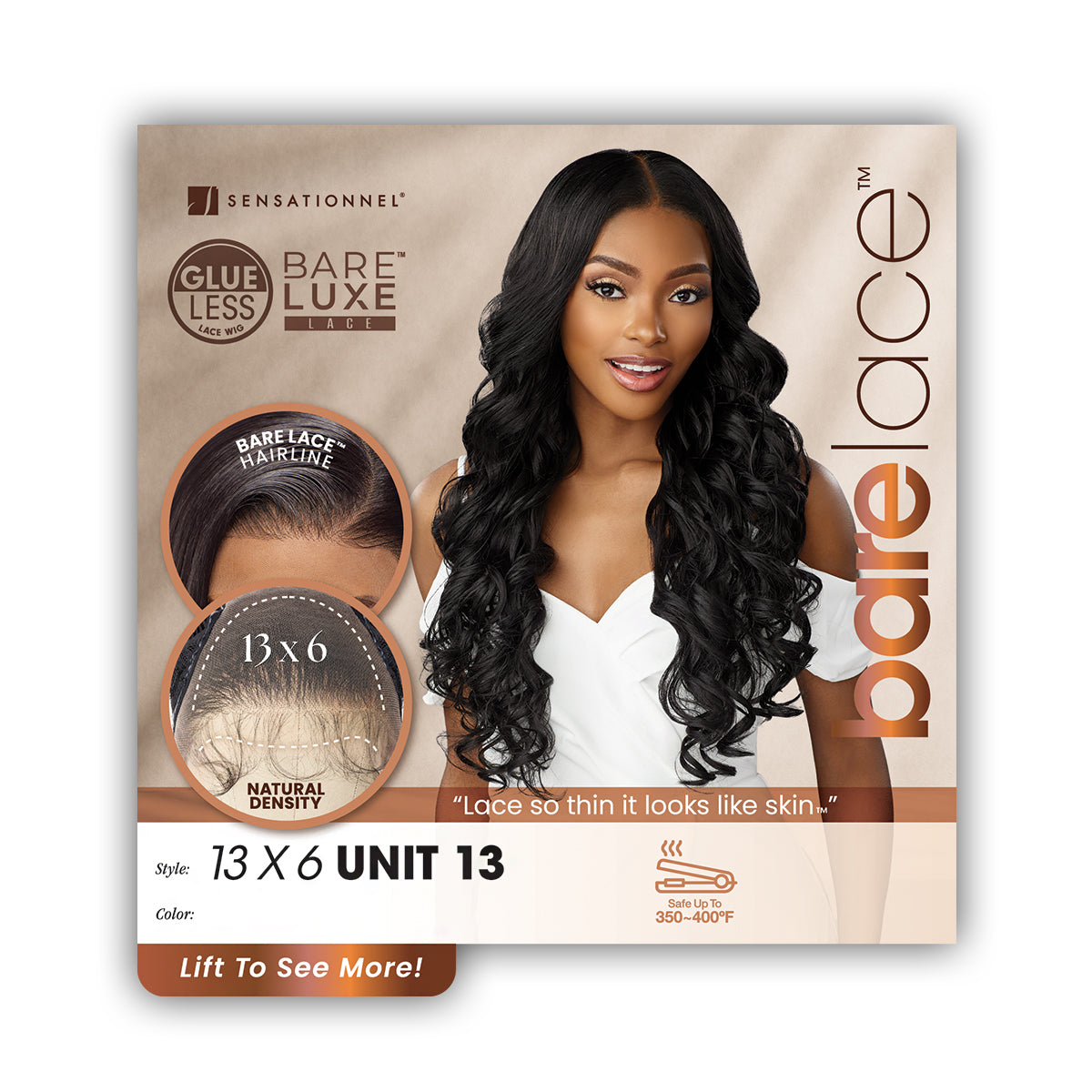 Sensationnel Barelace Synthetic Hair Glueless BARELUXE Lace Wig - 13X6 UNIT 13